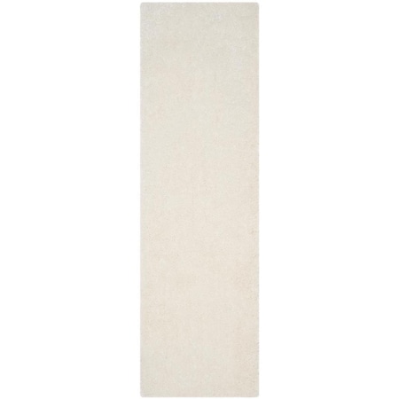 Flowers First 2 x 3 ft. Luxe Shag Hand Tufted Rug, Ivory - Accent FL1874497